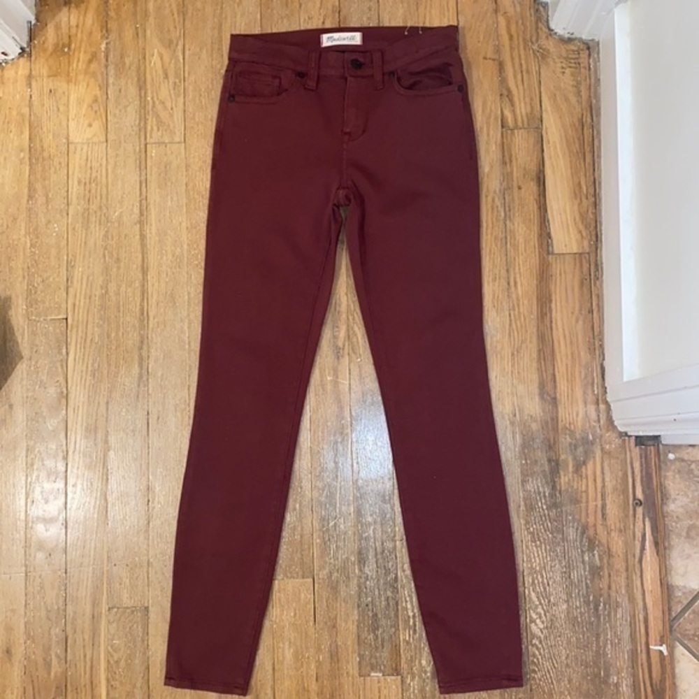 Madewell Skinny Skinny Pants in maroon size 24